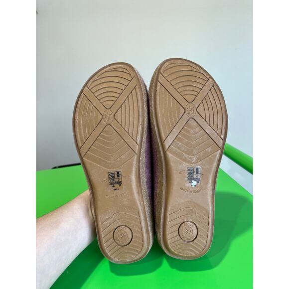 Taos Woollery Wool Clogs Pink Rose Comfort Support Cozy Shoes Sz 8–8.5 - Picture 6 of 6
